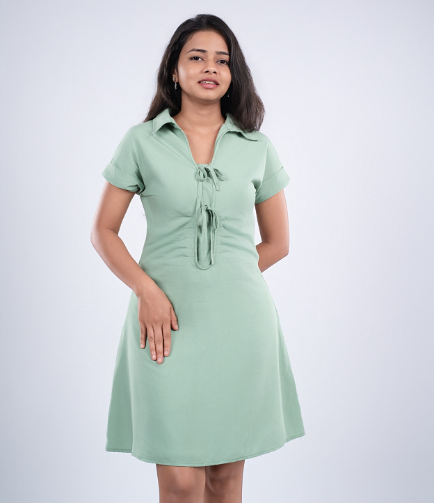 Delya Verdant Cord Dress